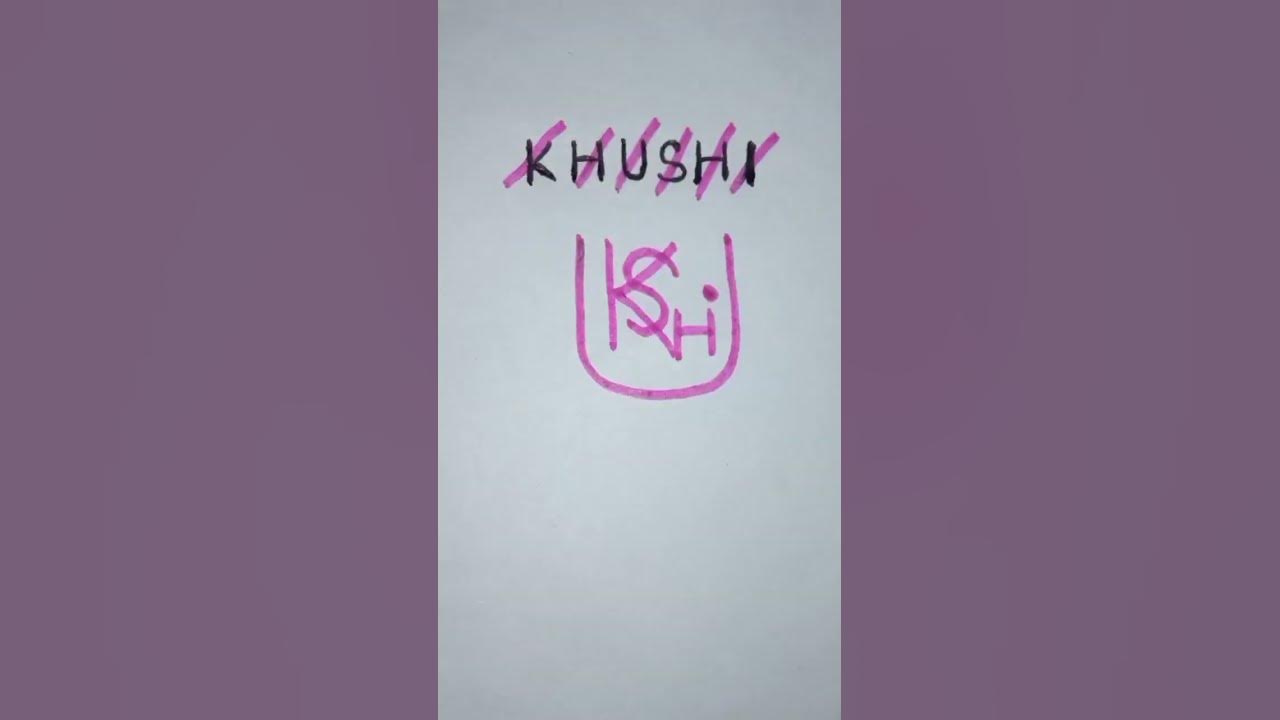 Khushi name logo drawing drawing viral brand logo khushi shorts
