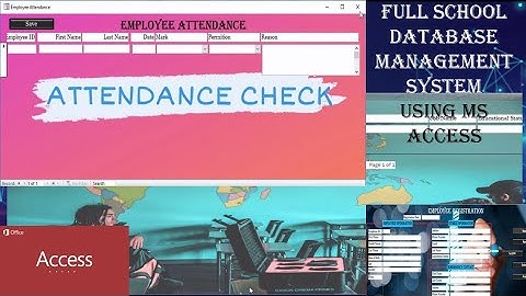 Employee Registration Report and Employee Attendance Form In MS ACCESS Part 5