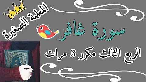 سورة غافر الربع الثالث مكرر 3 مرات