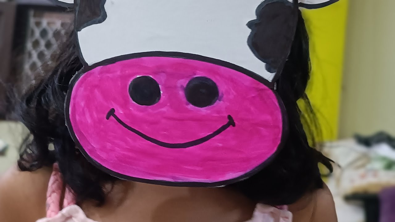 COW MASK TUTORIAL cowmask diycrafts easydrawing kidmask kidscraft cow-mask-tutorial-cowmask-diycrafts-easydrawing-kidmask-kidscraft
