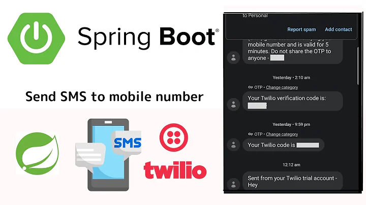 Send an SMS or Message from Spring Boot Application to Mobile Phone