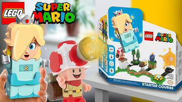 NEW Lego Super Mario Galaxy ROSALINA STARTER COURSE!! with captain toad | Custom Mario Set
