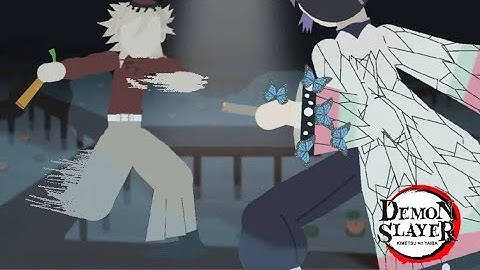 Douma Vs Shinbou, Kanao and Inosuke Teaser | Demon Slayer STICKNODES animation