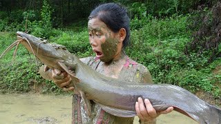 TOP 5 Fishing Video - Living Off Grid - Primitive Life - Cooking Fish