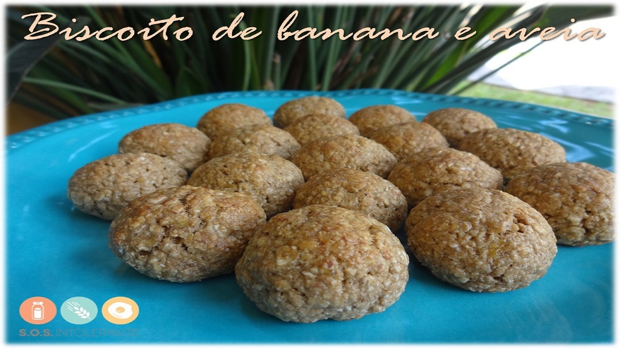 BISCOITO DE BANANA E AVEIA SEM GLÚTEN E SEM LACTOSE