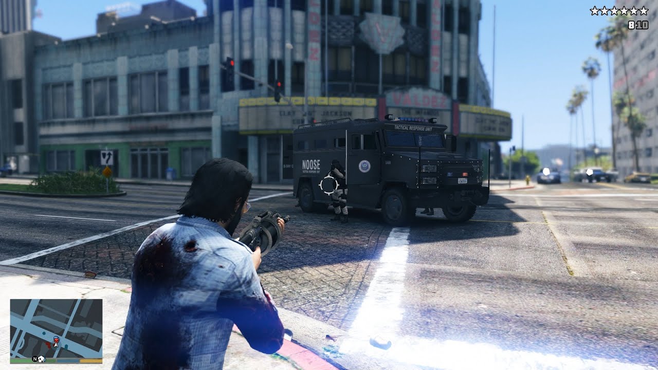 GTA V Sniper Hit on the Madrazo Cartel + 10 Star Escape (RDE 4.1.2 ...