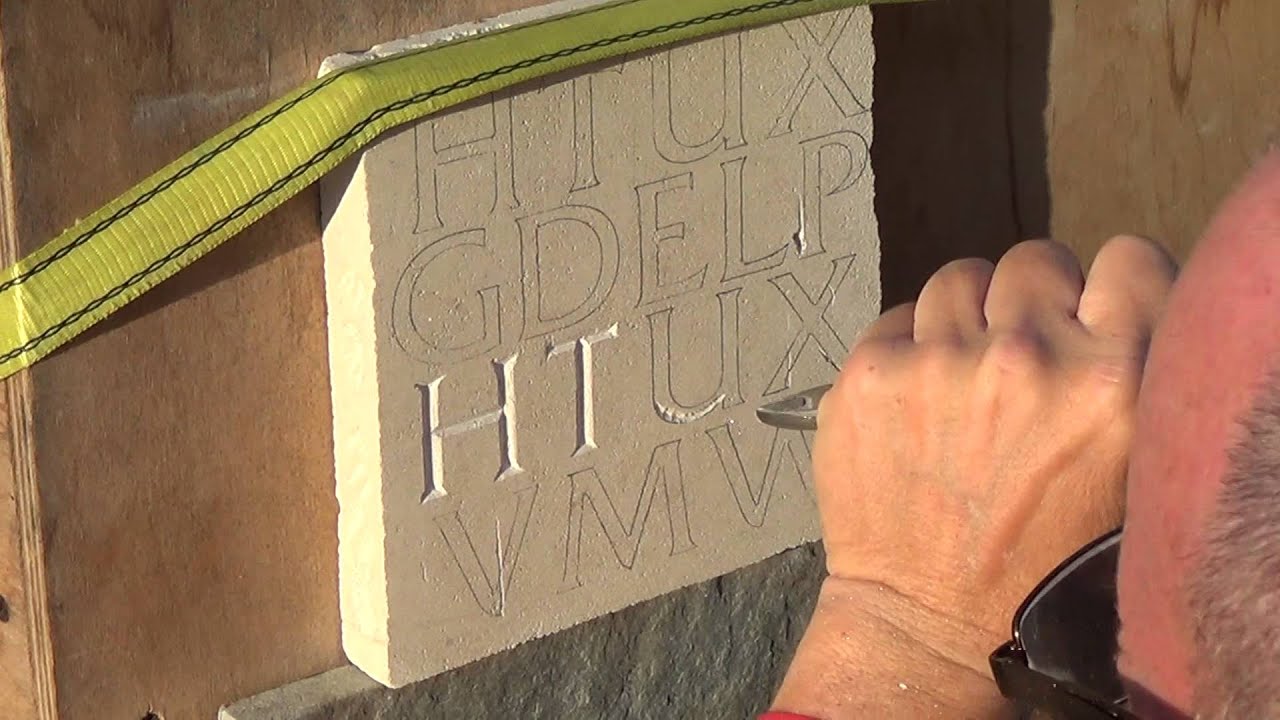 letter carving - YouTube