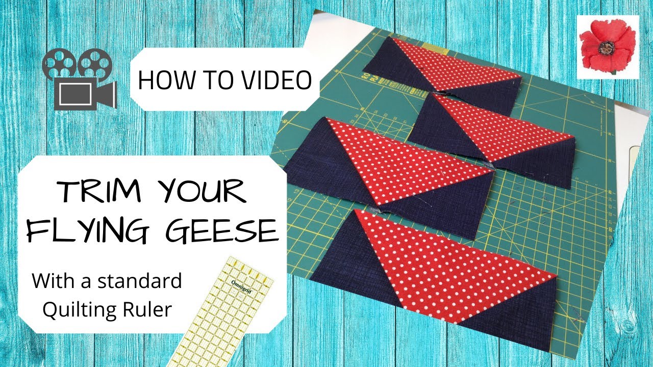 Trim your Flying Geese with a Standard Quilting Ruler 