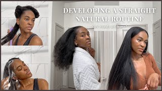 STRAIGHT NATURAL HAIR ROUTINE | FINDING PRODUCTS THAT WORK