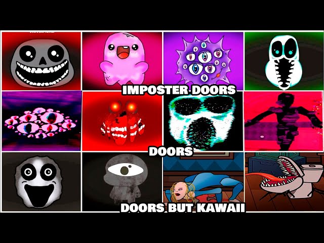 ROBLOX]Doors But Kawaii All Jumpscares & Entities *New Entities*& New  Secret Room😱@iBugou #doors 