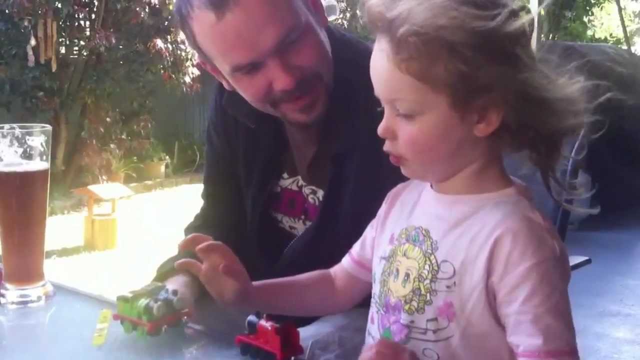 Daughter teases daddy Daughter teases daddy