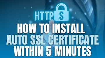How To Install Auto SSL Certificate in cPanel within 5 Minutes