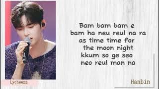 HANBIN (ZEROBASEONE) 'TIME FOR THE MOON NIGHT' (COVER) LYRICS