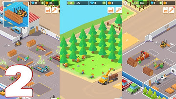 Idle Forest Lumber Inc: Timber Factory Tycoon - Gameplay Walkthrough Part 2 (iOS, Android)