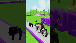 A Gorilla on a Bike Saved His Friends?! | Epic Gorilla Rescue #cartoon#viral #shorts