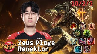 Zeus Plays Renekton | Watch a Pro Rank Without Downtime