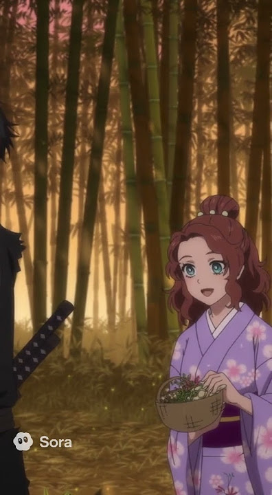 Anime ninja meets beautiful girl 