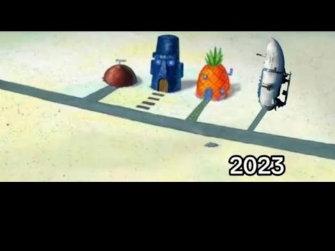 مقارنة بين قاع الهامور اسبونجي بوب قبل سنة2022 الان2023