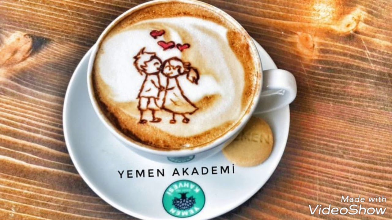 Latte art (coffee art) Kahve süsleme YouTube