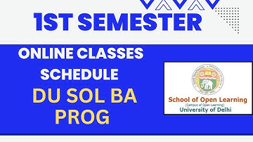 SOL BA Prog 1st Semester Online Classes Schedule 2022 23 | Ameeninfo