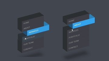 Professional CSS Isometric Menu Hover Effects | HTML CSS 3D Menu  @EasyTutorialsVideo