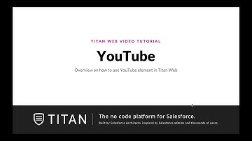 Overview on youtube element Configuration in Titan Web
