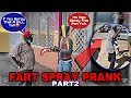 Spraying the fart spray on people clothes in public gone wrong part2