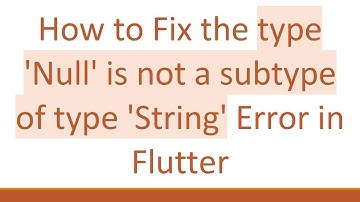 How to Fix the type 