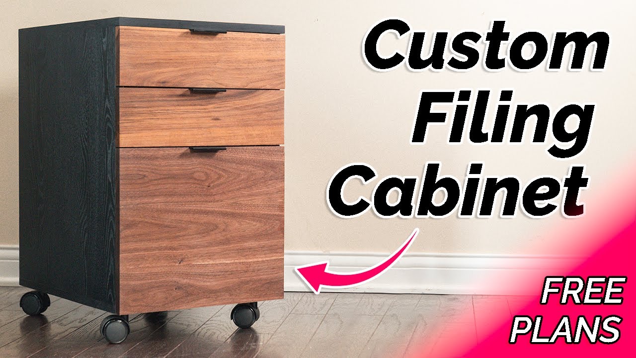 DIY FILING CABINET For My Home Office - How To Make Woodworking - YouTube