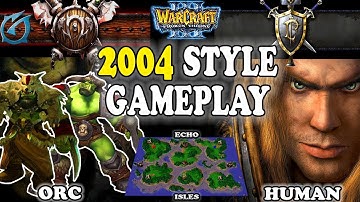 Grubby | Warcraft 3 TFT | 1.30 | ORC v HU on Echo Isles - 2004 Style Gameplay