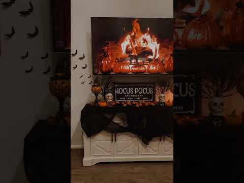 MY FALLOWEEN DECOR! JUST HITS DIFFERENT 😩🎃🖤🧡🍁 #spookydecor #fall #halloweenhomedecor #falloween