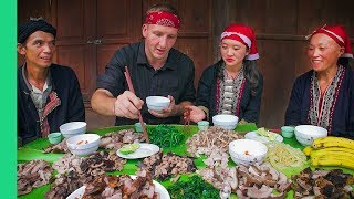 Potbelly Pig Cooked 7 Ways - Traditional cooking with Red Dao Family in Ta Phin Village, Vietnam!