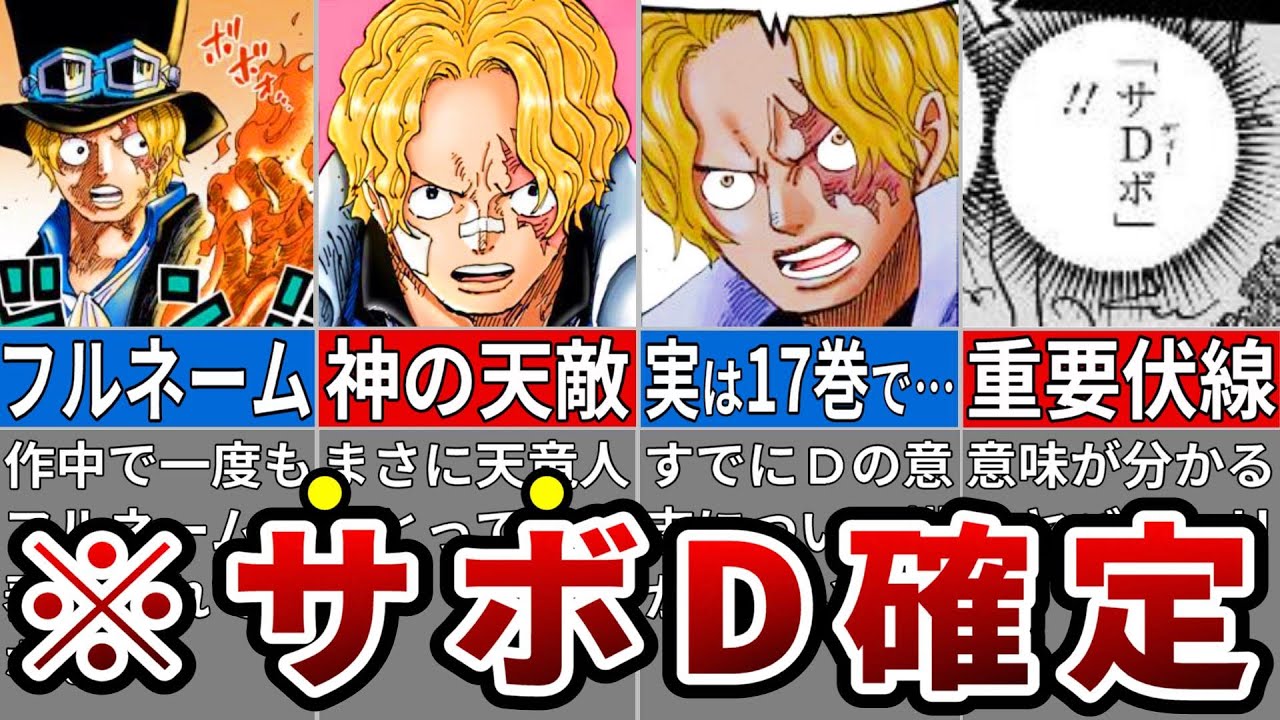 実はすでに描かれていた！サボがDの一族だと言える理由全まとめ※ネタバレ注意【ONE PIECE1086話】 - YouTube
