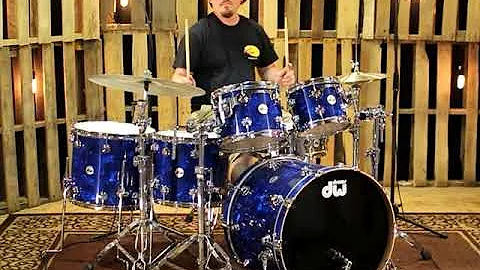 DW Collector Series Shellpack Blue Moonstone w/ Chrome Hardware