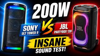 200W Jbl Partybox 130 Vs Sony Ult Tower 9 Insane Sound Test