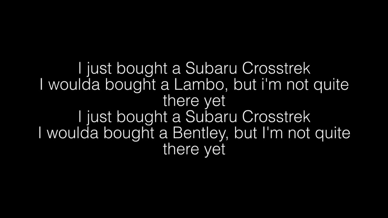 Hobo Johnson- Subaru Crosstrek XV Lyrics - YouTube