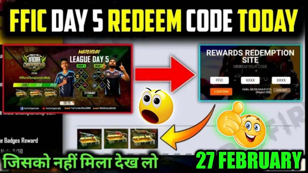 FFIC REDEEM CODE | FREE FIRE REDEEM CODE | FREE FIRE ...