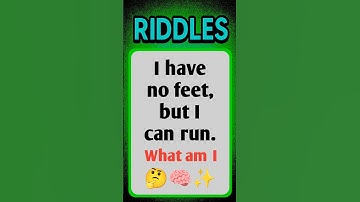 It Has No Feet… But It Can Run?! What Am I? #Shorts #RunningRiddle #SmartestPersonQuiz