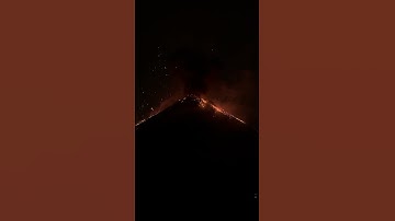 Witnessing a Volcanic Eruption During the Night Up Close (200 Meters)