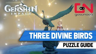Three Divine Birds Locations Genshin Impact - How to Reach Qingyun Peak Puzzle Guide