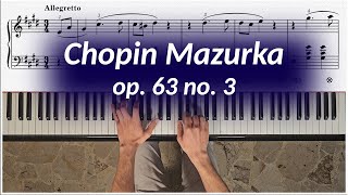 Chopin Mazurka op. 63 no. 3 in C sharp minor