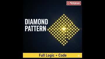 Diamond Pattern in C | Star Diamond Program | Full Logic, Code & Output (Beginner Friendly)