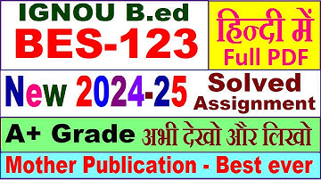 BES 123 solved assignment 2024-25 in Hindi || bes 123 ignou solved assignment | bes 123 ignou solved