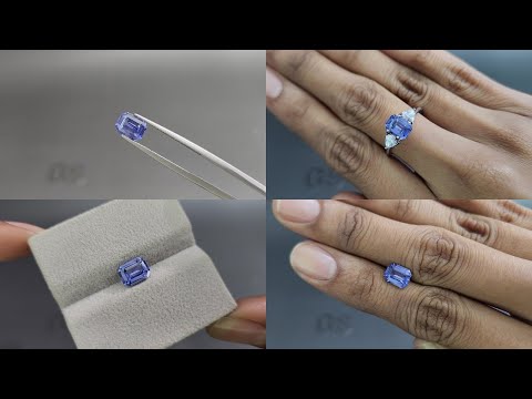 Saphir bleu non chauffé de 2,01 carats, taille octogonale, Sri Lanka Video  № 1