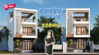 Mẫu phố hiện đại mái bằng với hệ cửa kính thông thoáng đón nhận được nhiều ánh sáng | MH02898