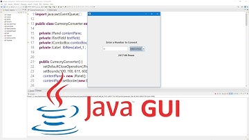 Java Swing GUI Currency Converter