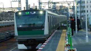 相鉄JR直通列車　ハエE233（東京オリンピックラッピング）川越行き海老名駅入線