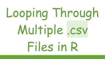 Looping Through Multiple .csv Files in R