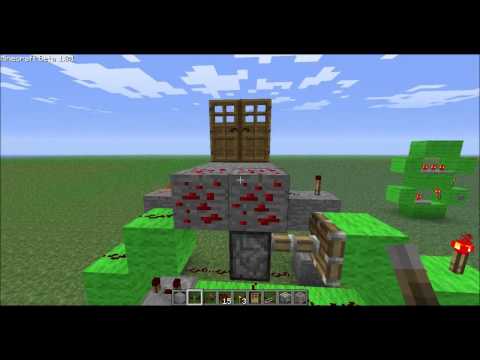 Minecraft Tutorial  Motion Detector Double Doors | Compact 1 Wide BUD Switch  | Schematic