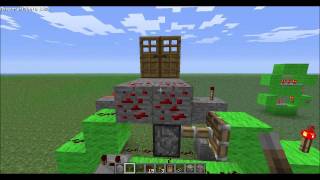 Minecraft Tutorial  Motion Detector Double Doors | Compact 1 Wide BUD Switch  | Schematic